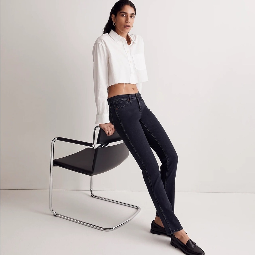 Madewell‎ Low-Rise Stovepipe Jeans In Lunar Wash Size 33